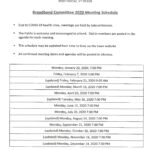 2020 Broadband Meeting Schedule